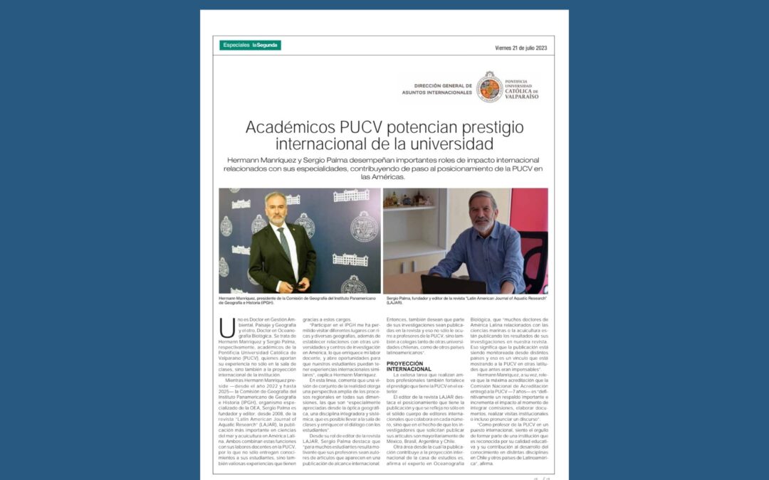 Académicos PUCV potencian prestigio internacional de la universidad