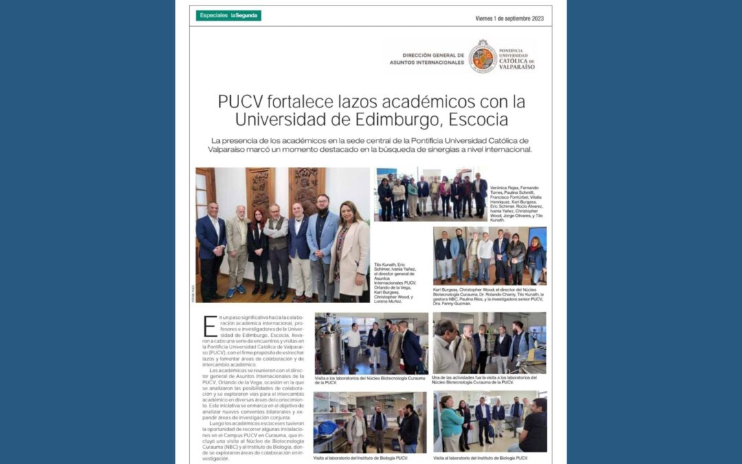 PUCV fortalece lazos académicos con la Universidad de Edimburgo, Escocia