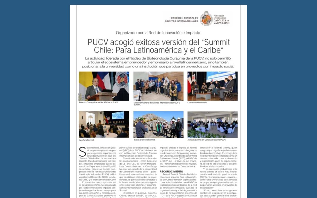 PUCV acogió exitosa versión del “Summit Chile: Para Latinoamérica y el Caribe”