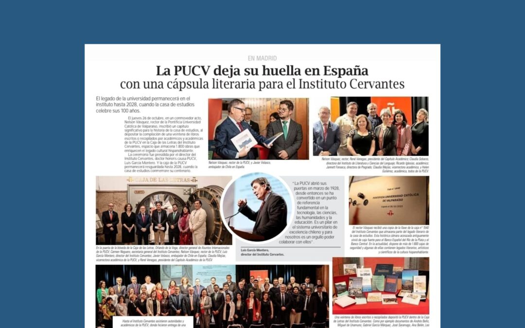 La PUCV deja su huella en España con una cápsula literaria para el Instituto Cervantes