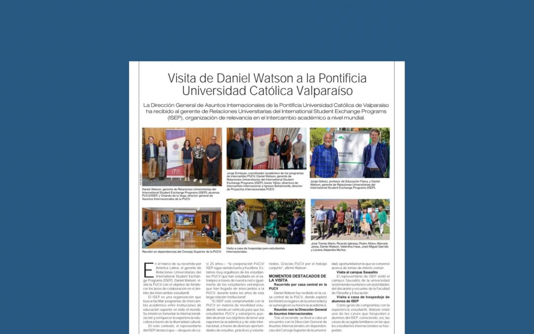 Visita de Daniel Watson a la Pontificia Universidad Católica de Valparaíso